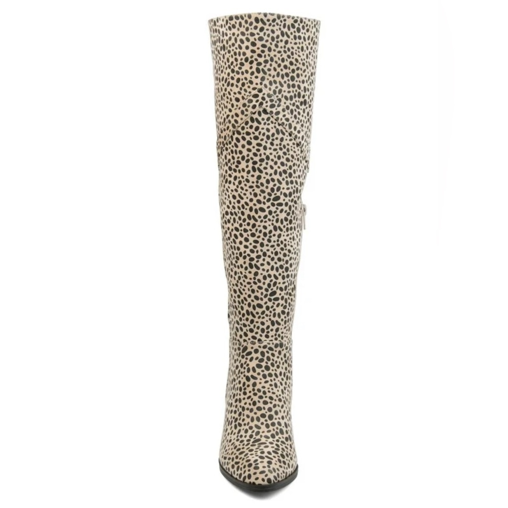 NWOB Journee Kyllie Wide Calf Boots Color:Light Brown/Black Cheetah Print 7.5WC - Picture 11 of 13